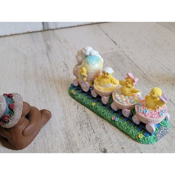 Variety Easter train chick bear eggs Village accessory Decor spring - Picture 5 of 7